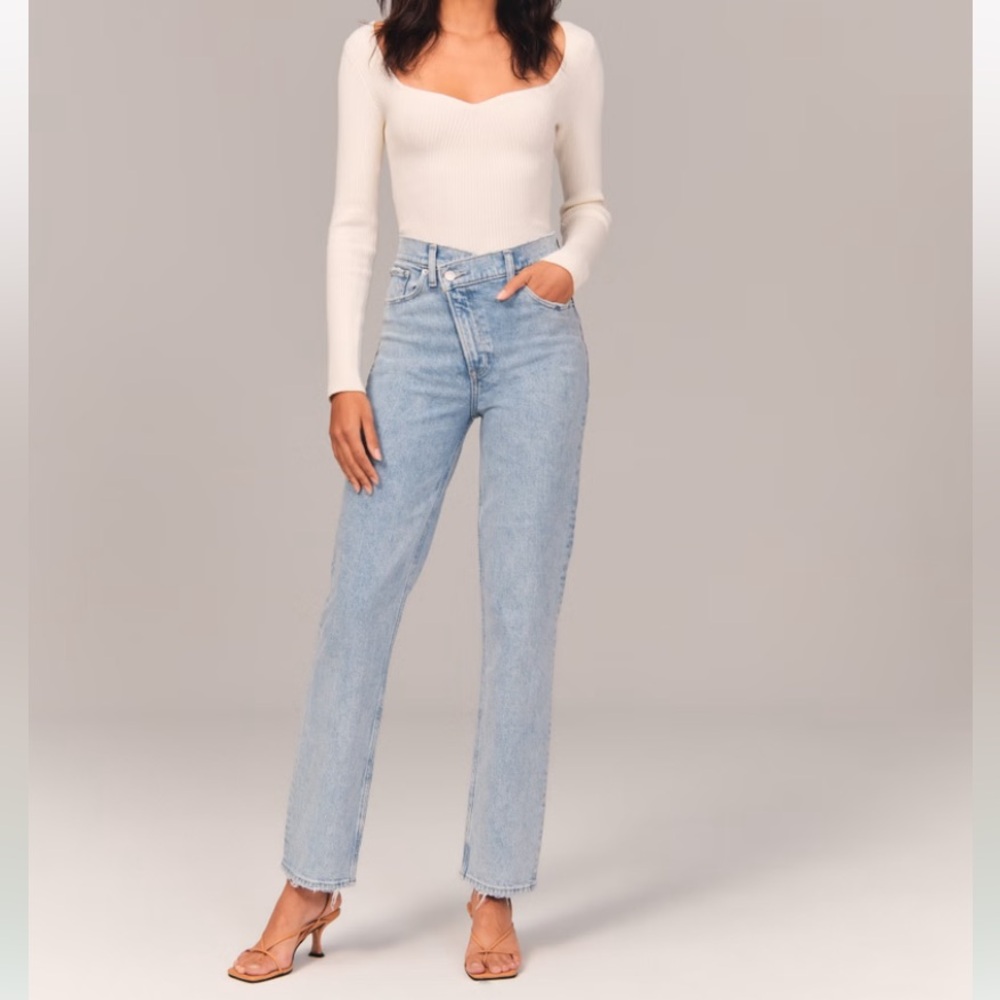 Abercrombie & Fitch Light Blue Straight Leg Jeans